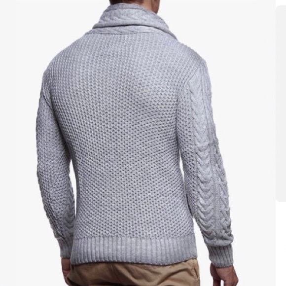 Leif Nelson Knitted Turtleneck Jacket - Winter Cardigan Sweaters Size M - Picture 3 of 14